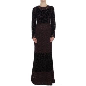 Elegant Black Lace Evening Gown